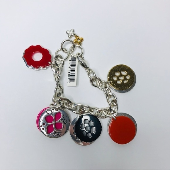 BRIGHTON Meadow Garden Silver Colorful Charm Bracelet - Picture 1 of 6